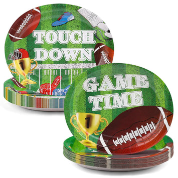 50Pcs Football Party Oval Paper Plates