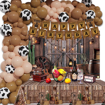 164PCS Western Cowboy/Cowgirl Birthday Party Kit