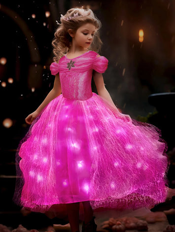 Light Up Pink Princess Dress