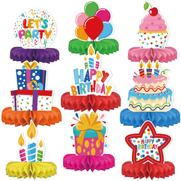 9 Pcs Happy Birthday Centerpieces