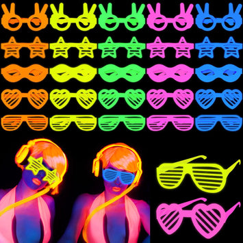 25Pcs UV Neon Glasses