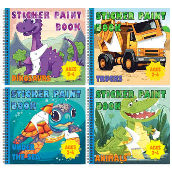 4 Sticker Paint Books