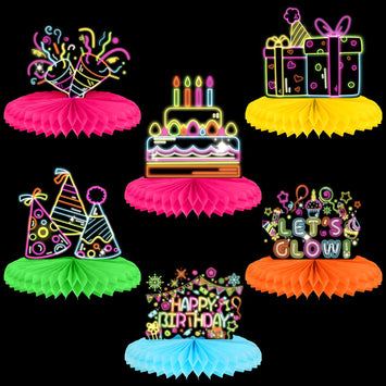 6Pcs Glow Party Birthday Centerpieces