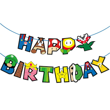 Mario Birthday Banner