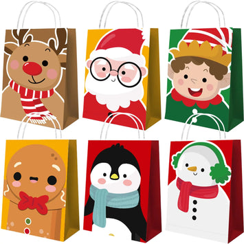 12 Pack Christmas Gift Bags