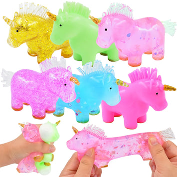 6 Pack Squishy Unicorns