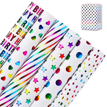 6 PCS Colorful Wrapping Paper