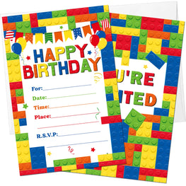 30 Pack Birthday Party Invitations with Envelopes