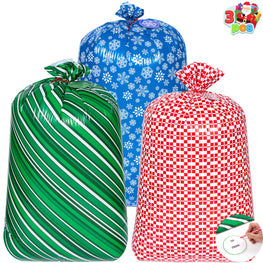3 PCS Christmas Jumbo Plastic Gift Bags