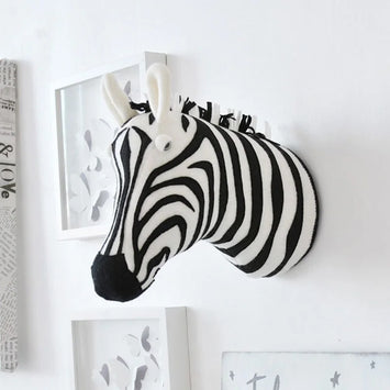 WhimsyWild Wall Friends - Stuffed Elephant/Giraffe/Zebra