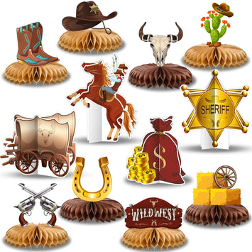 12 Pcs Western Cowboy Centerpieces