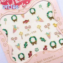 3D Christmas Nail Art Stickers