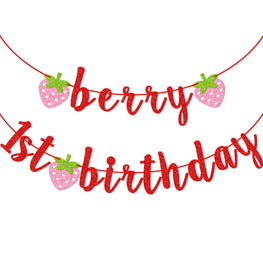 Berry First Birthday Banner