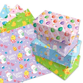 12 Sheets Easter Gift Wrapping Paper