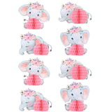 8Pcs Pink Elephant Centerpieces