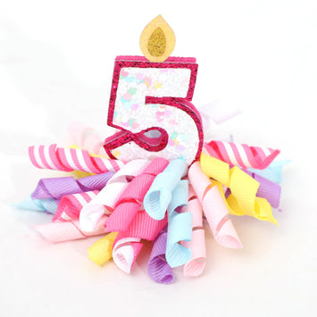 5th Birthday Korker Hair Bow