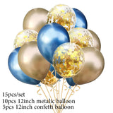 12" Thick Metallic Balloon Set