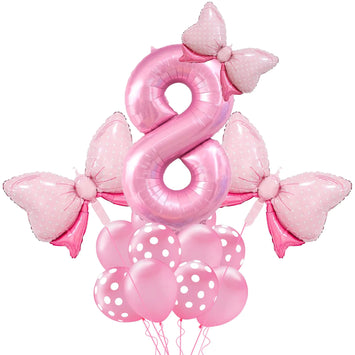8th Birthday Balloons Set