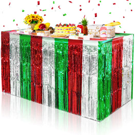6 Pack Christmas Table Skirt