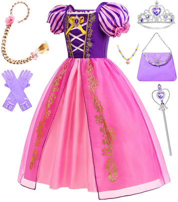 7Pcs Princess Dress with Accessories (Ages 3-4)