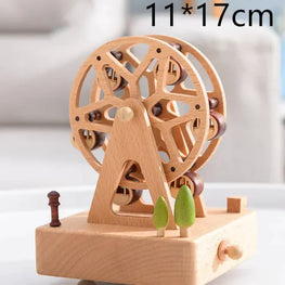 Rotating Wooden Music Box