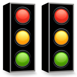 2 Pcs Cardboard Traffic Lights