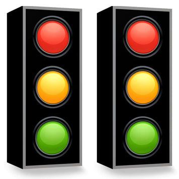 2 Pcs Cardboard Traffic Lights