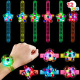 12 Pack LED Light Up Spinner Bracelets