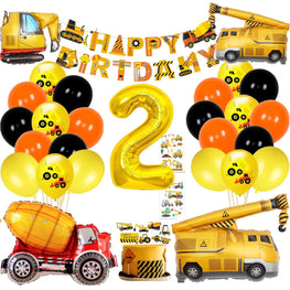 2nd Birthday Construction Themed Party Kit