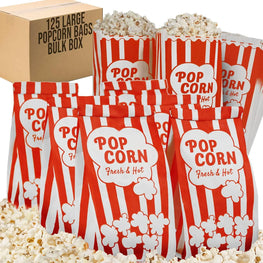 2oz Bulk Pack of 125pcs Pop Corn Bags