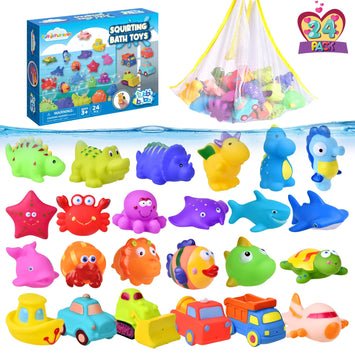 24 Pcs Bath Toys