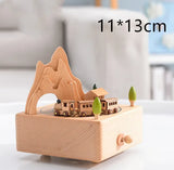 Rotating Wooden Music Box