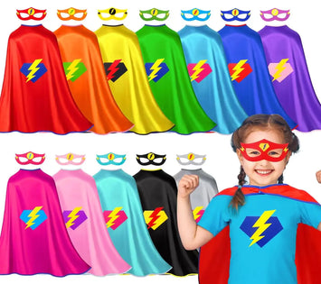 12 Pack Superhero-Capes and Masks