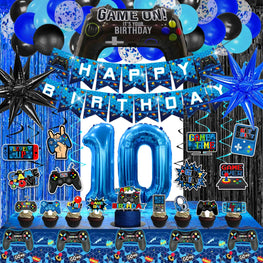 69Pcs Video Game 10th Birthday Party Kit