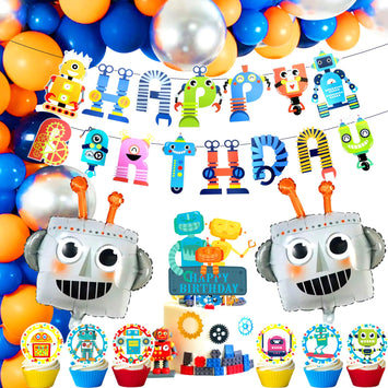 83 PCS Robot Birthday Party Kit