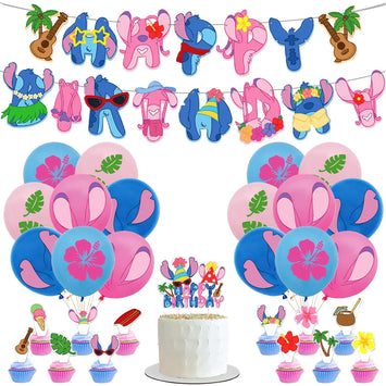 30pcs Lilo & Stitch Birthday Party Kit