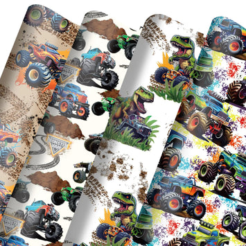 Monster Truck Wrapping Paper