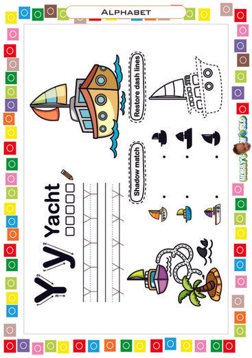 Y is for Yacht - FREE Printable Worksheet