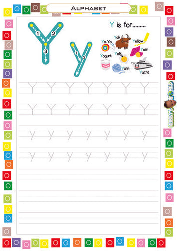 Letter Y Tracing and Vocabulary - FREE Worksheet