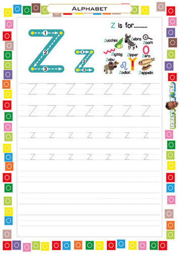Letter Z Tracing and Vocabulary - FREE Worksheet