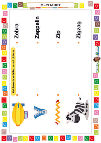 Letter Z Matching - FREE Worksheet