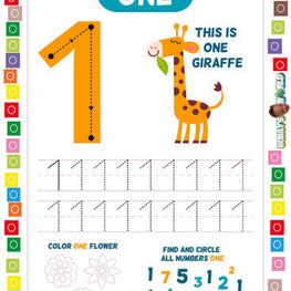 Number 1 Tracing -  FREE Counting Worksheet