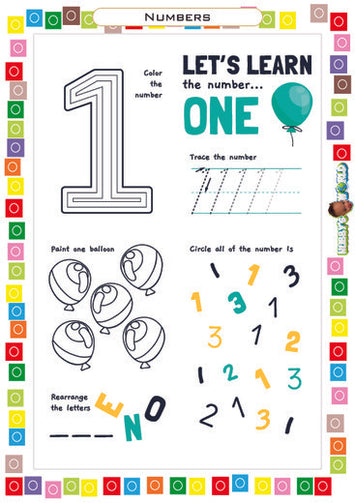Learn the Number 1 - FREE Worksheet