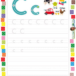 Letter C Tracing and Vocabulary - FREE Worksheet