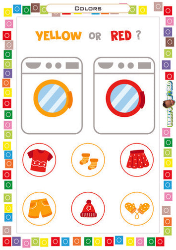 Yellow or Red - FREE Color Sorting Worksheet