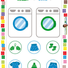 Green or Blue - FREE Color Sorting Worksheet