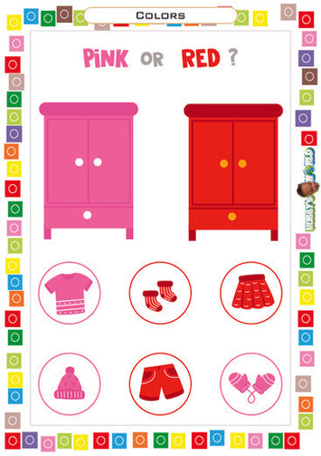 Pink or Red - FREE Color Sorting Worksheet
