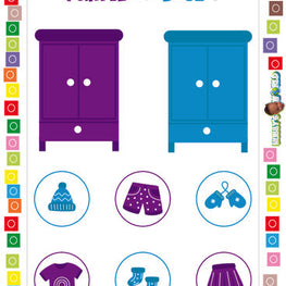 Purple or Blue - FREE Color Sorting Worksheet