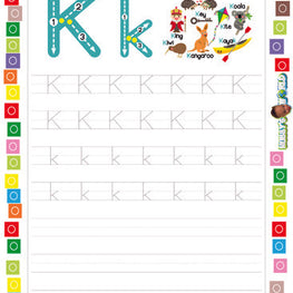 Letter K Tracing and Vocabulary - FREE Worksheet