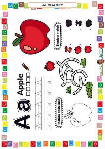 A is for Apple: FREE Preschool Worksheet